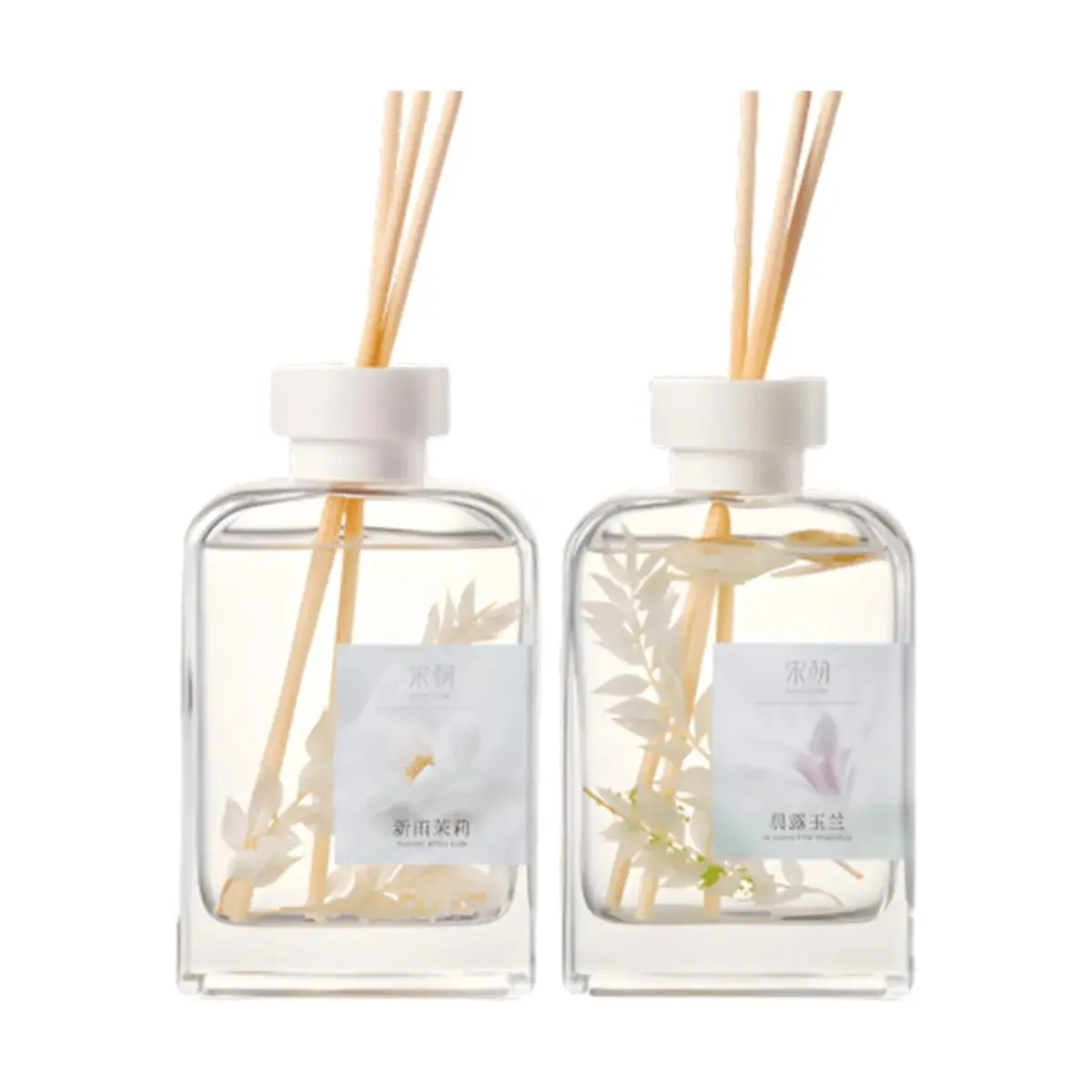 SONG CHAO 2-Bottle Set 500ml Natural Reed Diffuser, Jasmine Rain & Magnolia Dew, Long-Lasting Home Fragrance for Bedroom & Indoor Use SONG CHAO 2-Bottle Set 500ml Natural Reed Diffuser, Jasmine Rain & Magnolia Dew, Long-Lasting Home Fragrance for Bedroom & Indoor Use