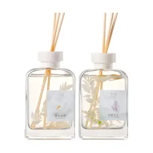 SONG CHAO 2-Bottle Set 500ml Natural Reed Diffuser, Jasmine Rain & Magnolia Dew, Long-Lasting Home Fragrance for Bedroom & Indoor Use