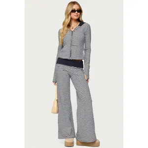 Meggy Striped Foldover Pants