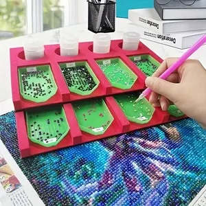 2pcs Foam Diamond Painting Cross Stitch Tool Moasic Accessories Tray Plate Organizer For Storage Boxes Containers