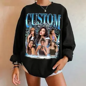 Custom Photo Bootleg Girlfriend 6 Face 90s Retro Vintage Shirt Sweatshirt, Shirt with Face on It for Boyfriend Birthday Gift, Customized Womenswear