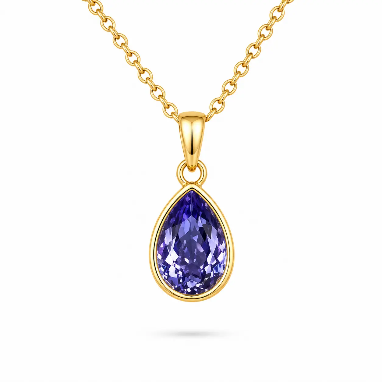 September 18K Gold Plated Necklace with Genuine Swarovski Crystal Birthstone Pendant