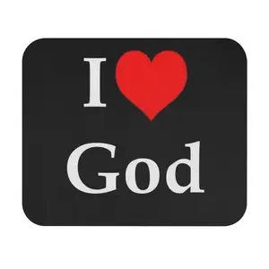I Love God Mouse Pad | Faith Inspired Desk Accessory, Christian Gift, Office Decor, Religious Mousepad, Unique Gift Idea