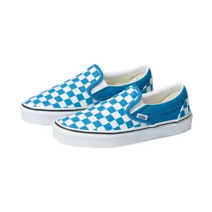 VANS Women's Slip-On Footwear, Color Theory Eco Blue Shoe