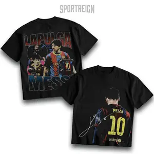 SPORTREIGN Messi Men's T-shirt, Soccer Fan Shirt, Barca Fan Merchandise, Football Shirt, Graphic Tee Over Size, 100% cotton Shirt, Gift For Him, Made In USA.