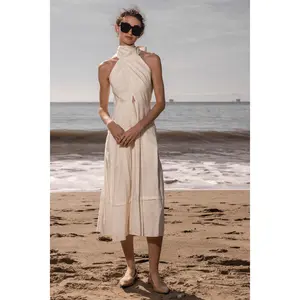 Ginger Dress - Ivory Silk & Hemp