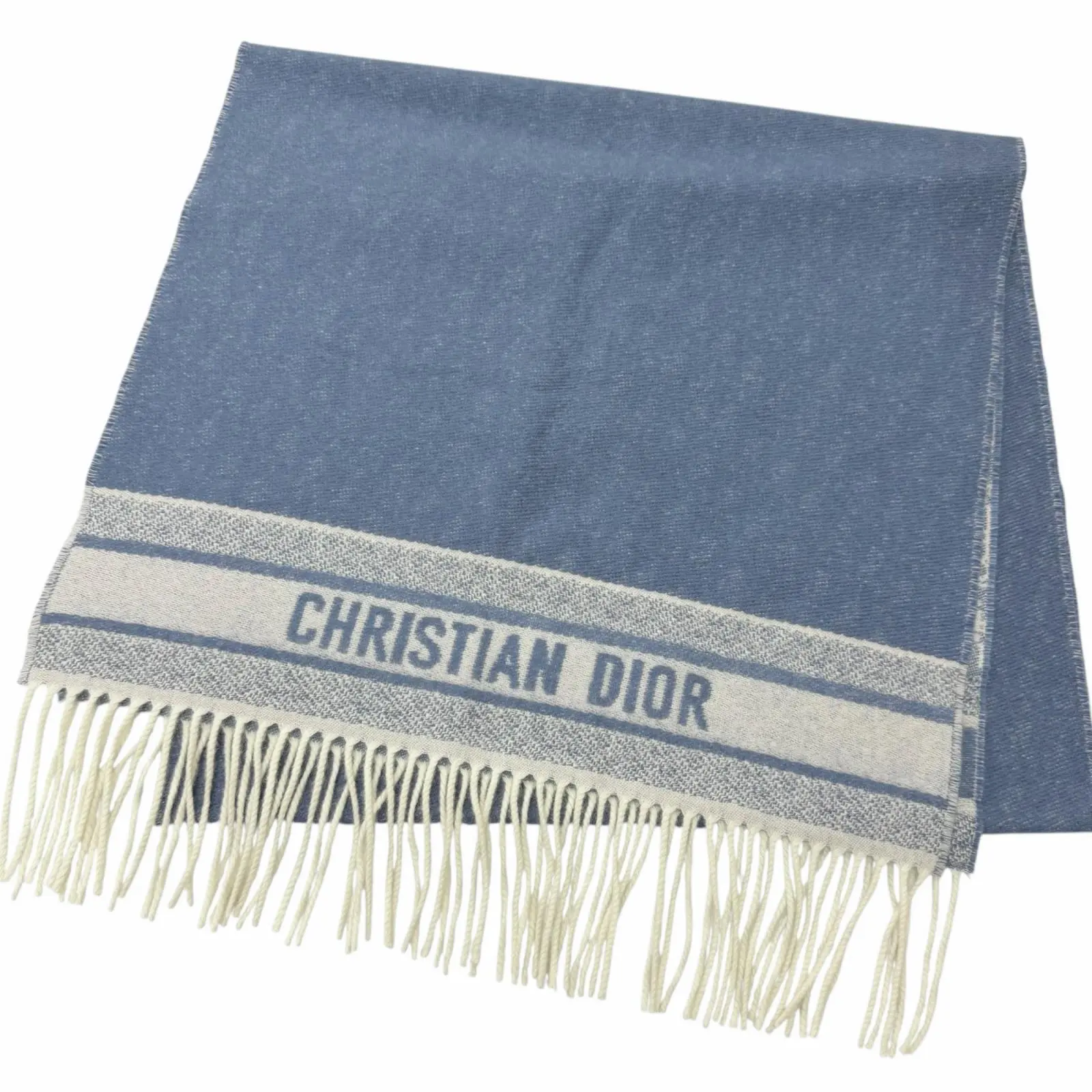 Pre-owned Dior Cashmere Small Leather Goods Christian Shawl