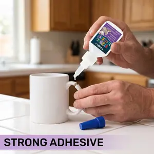 Invisible Transparent Strong Quick-Dry Glue, Universal Repair Adhesive, Waterproof Adhesive for DIY Home Repairs, Suitable for Glass, Plastic, Wood, Metal, Ceramic, Rubber, Leather