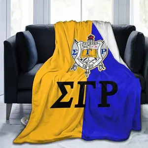 Premium Sigma Gamma Rho SGRho Flannel Blanket Machine Washable Lightweight Anti-Pilling Soft Throw for Travel All Season Birthday Gift