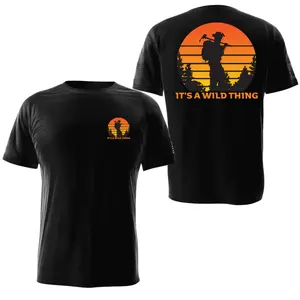 It’s a Wild Thing Sunset Lumberjack T-Shirt, Vintage Outdoor Graphic Tee with Silhouette & Axe Design, Soft Cotton Blend Shirt, Country Lifestyle Apparel for Men & Women, Adventure Gift