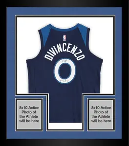 Framed Donte DiVincenzo Minnesota Timberwolves Autographed Nike Navy Icon Swingman Jersey with "Big Ragu" Inscription - Fanatics Authentic Certified