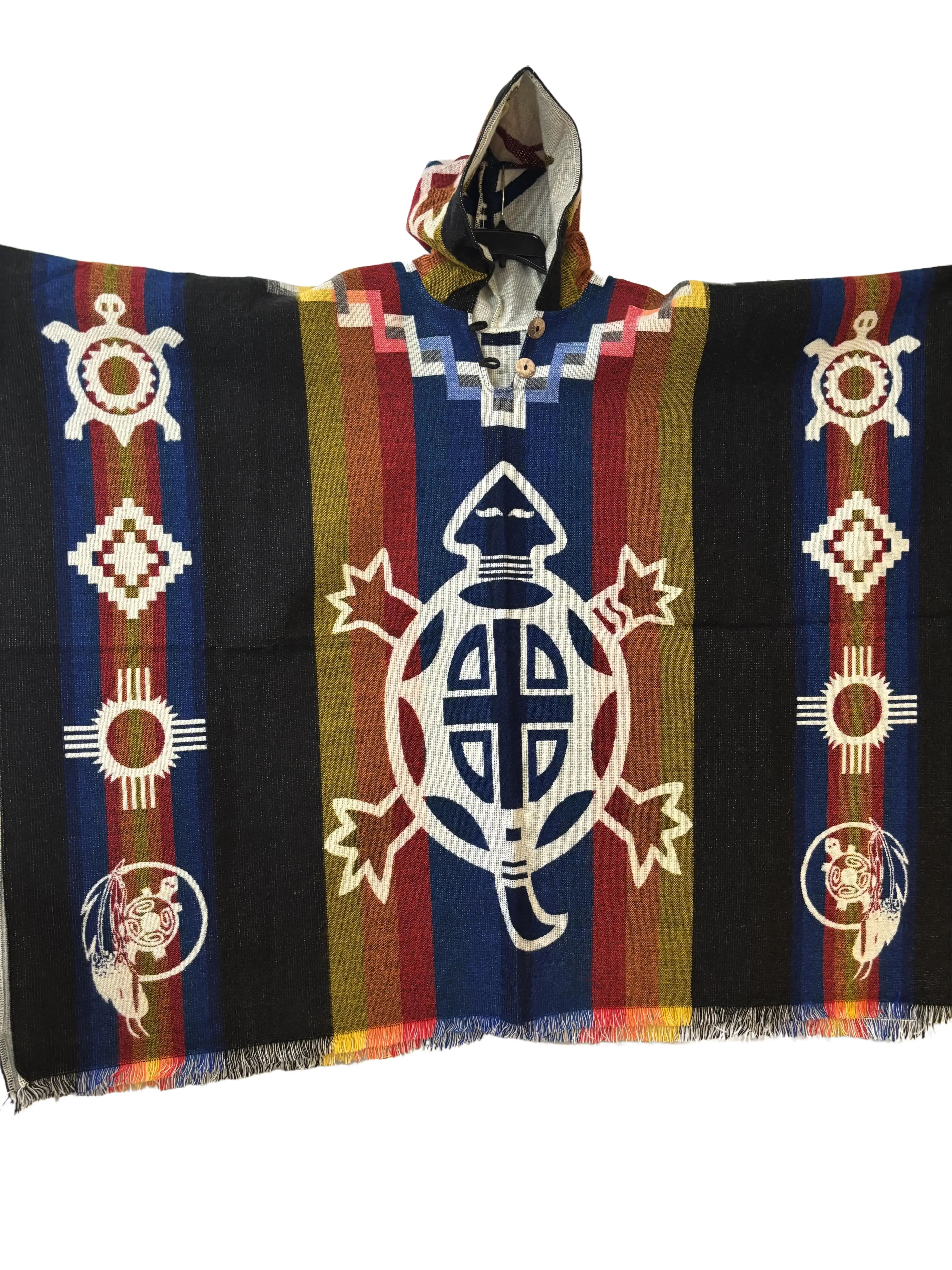 Alpaca poncho turtle design
