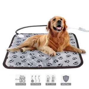 Winter Dog Bed Pet Dog Cat Heating Pad Indoor Warming Mat 45*45cm Waterproof Warmer Pet Mat Bed for Dogs Cats Electric Blanket Double-sided Waterproof, Adjustable Temperature, Constant Temperature Anti Bite Tube Pet Mat Puppy Paws