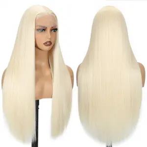 Erqq Synthetic Lace Front Wig 13x6 HD Long 613 Blonde Straight for Women Pre Plucked 200% Density High Definition Lace Natural Beginner Friendly 30inch/76cm（613 blonde） tiktokshopspringglowup