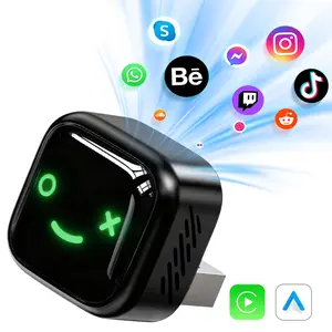Mini CarPlay Wireless Adapter - Converts Wired to Wireless CarPlay Adapter, CarPlay Dongle Stick for Apple Wired CarPlay Cars & for iPhone iOS 10+, USB & Type-C, Plug & Play