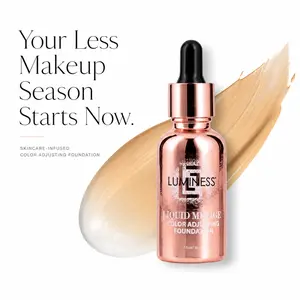 LUMINESS Liquid Mirage Color Changing Foundation for Mature Skin - Skincare-Infused Cosmetic with Hyaluronic Acid, Vitamin E, Moisturizer Benefits, Lightweight, Radiant Coverage