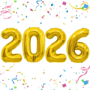 2026 Gold Foil Numbers Balloons(40 Inch) Happy New Years Eve Party Supplies Senior 2026 New Year Graduation Balloons Decorations 20 26 Signs Props Birthday Anniversary Wedding Festival Ornament Decor