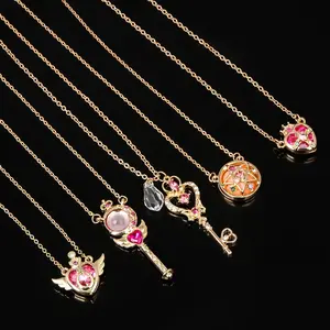 Anime Peripheral Sailor Moon Transformation Prop Necklace, Transform Pendant, Cosplay Accessory, Anime Jewelry, Perfect Gift, Heart Shaped Necklace, Love Necklace