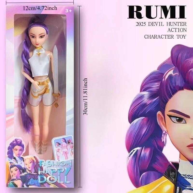 New Arrival Kpop Demon Hunter Girl Group Dolls - Mira, Rumi, Zoey with Theme Song Music Toy, Back-to-school season Birthday Gift for Girls Collectible Dolls