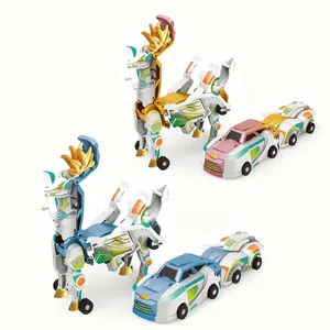 New Mars Deer Shape Transforming Car Toy, Creative Collision Transformable Dinosaur Toy, Perfect Birthday Gift for Kids, Holiday Present, Transformer Car