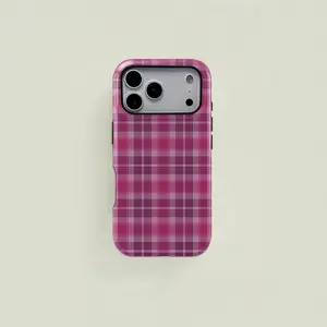 Plaid Classic Checkered Pattern Phone Case, Durable Two-In-One Protection, Fits iPhone 17 16 15 14 13 12 Pro, Samsung S26 Galaxy S25 S24 S23 S22 Ultra Series
