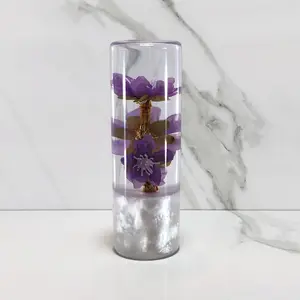 Mr__Grip 4 1/2 Inch Flower Resin Custom Shift Knob small purple Cherry Blossom JDM
