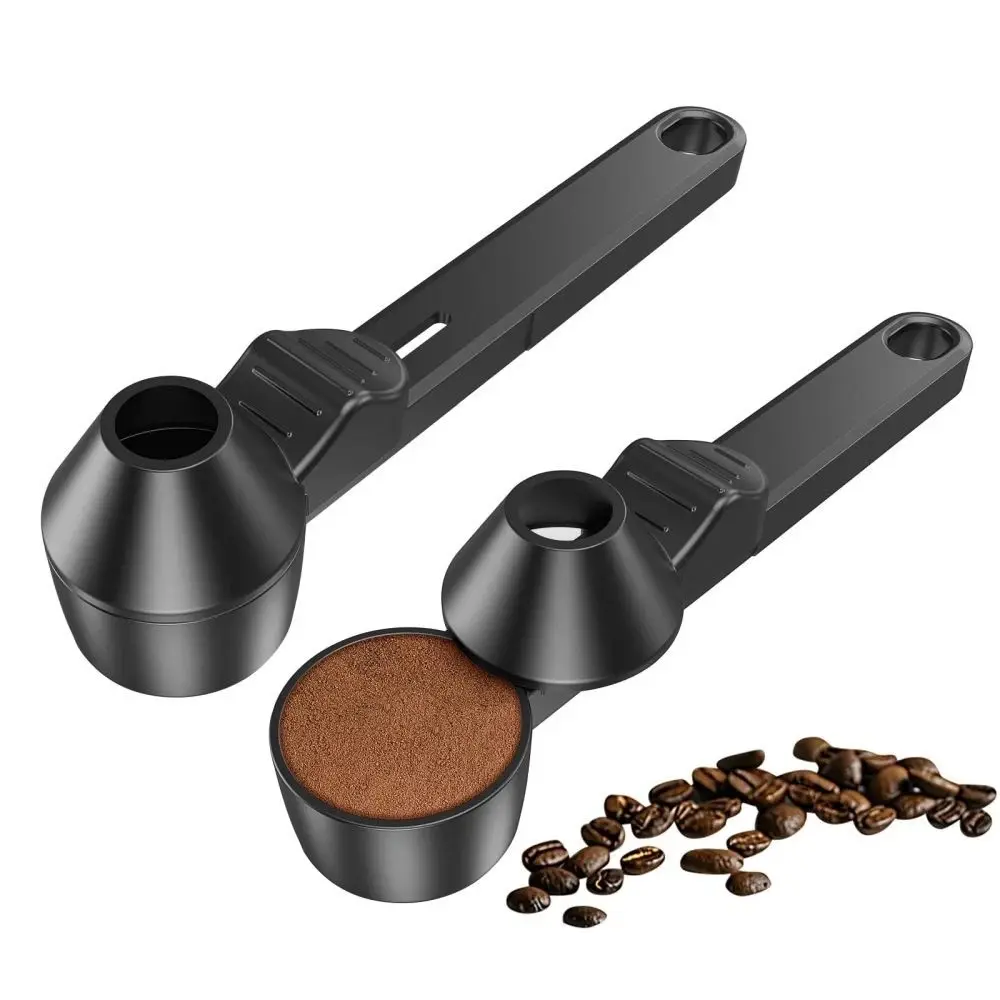 Funnel Coffee Scoop, spill-proof, thumb-slide leveling, reusable K-Cup refiller