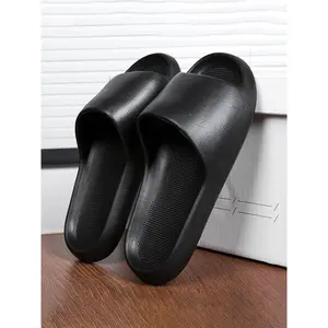 Men's Casual Solid Color Slides, Soft Comfortable Home Slippers, Non-slip Slippers for Indoor & Outdoor Wear