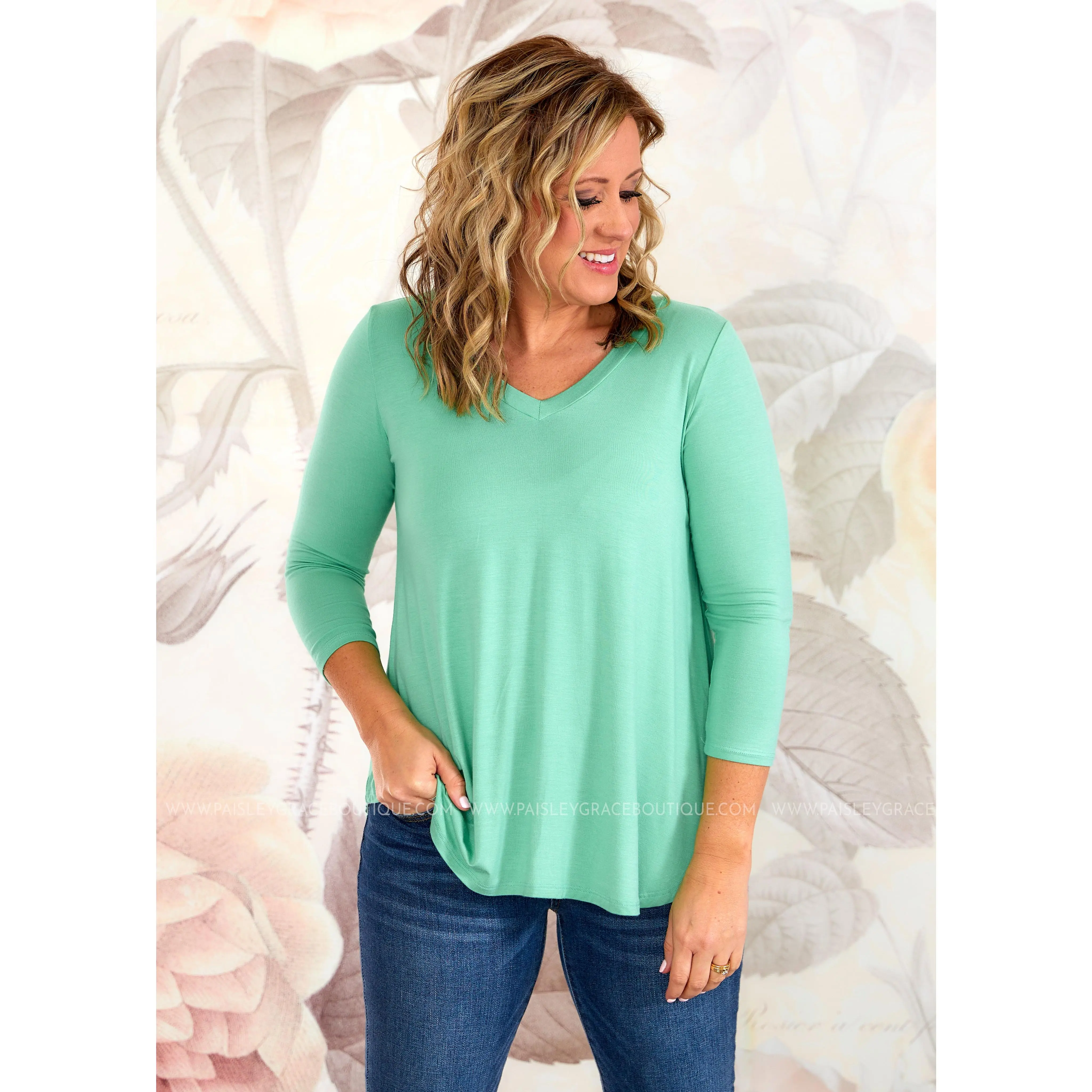 Rosalie Top - Mint - FINAL SALE