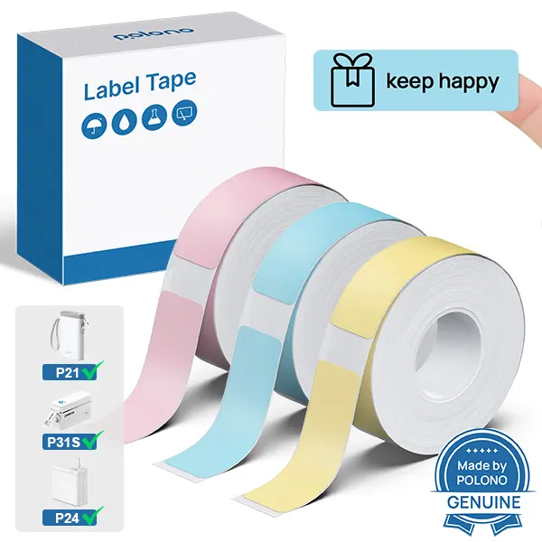 Genuine P24/P31S/P21 Printer Label Maker Tape, Adapted Label Print Paper, 14x40mm(0.59"x1.57"),180 Tapes/Roll #SummerVibes Genuine P24/P31S/P21 Printer Label Maker Tape, Adapted Label Print Paper, 14x40mm(0.59"x1.57"),180 Tapes/Roll #SummerVibes