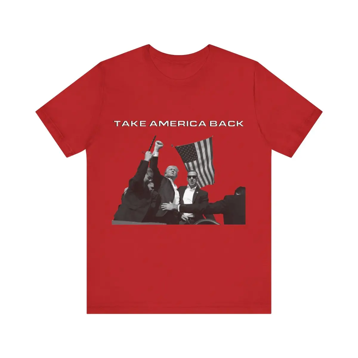 Take America Back Trump 2024 Red Unisex Jersey Short Sleeve Tee