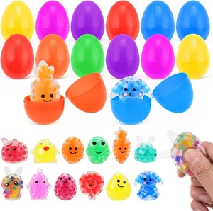 12-Pack Prefilled Easter Eggs with Squeeze Toys – Fun Easter Basket Stuffers, Egg Fillers for Kids, Classroom Gift Exchange & Party Favors