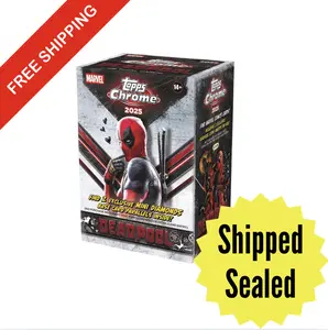 *SHIPPED SEALED* 2025 Topps Marvel Chrome Deadpool Trading Card Value Box