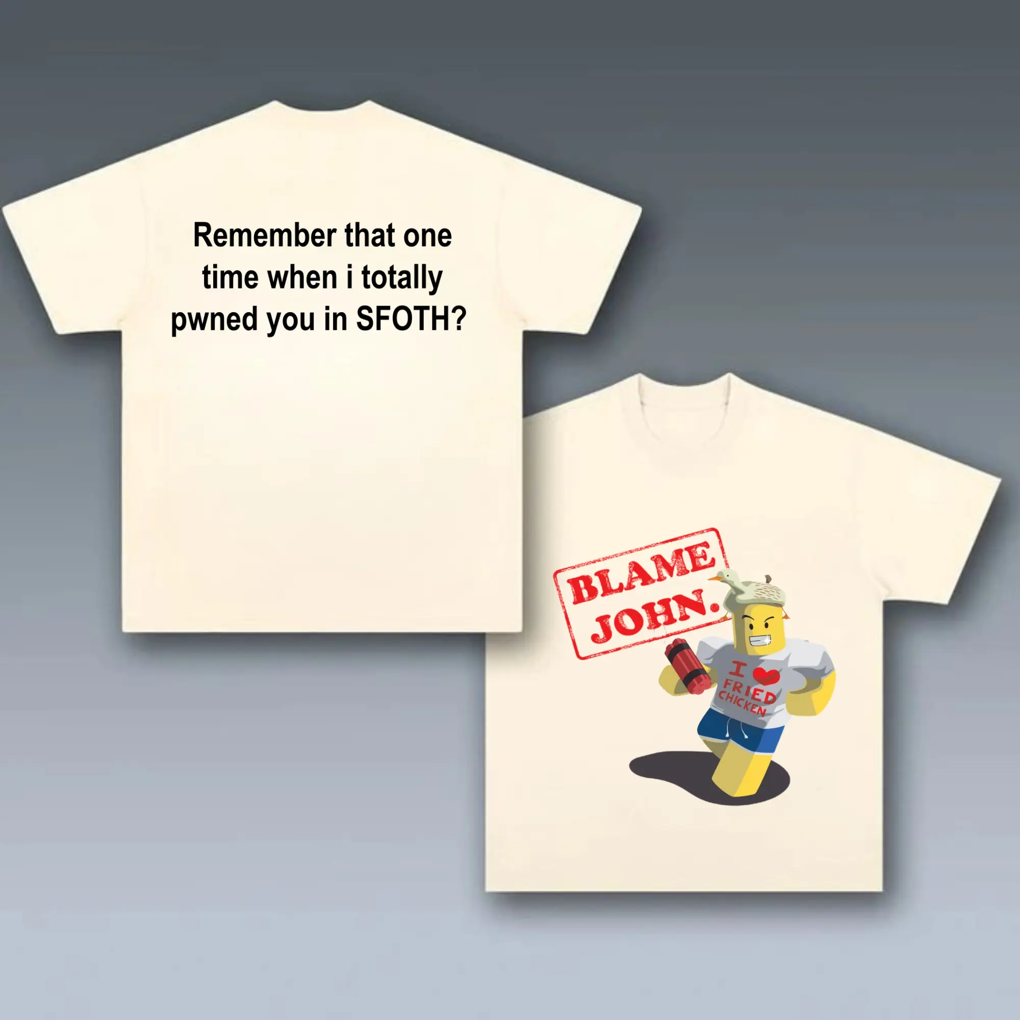 Shedletsky Blame John T-shirt, Shedletsky Forsaken shirt, Roblox shirt for men, Blame John Shirt Womenswear Crewneck
