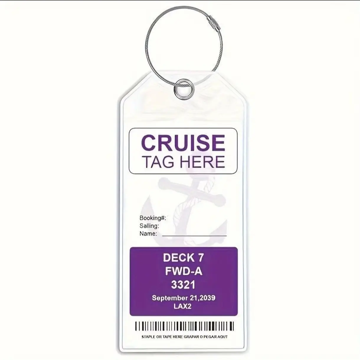 5-pack Cruise Luggage Tag Covers, Transparent Luggage Tag Holder, Waterproof Tag Protector