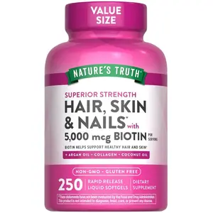 Hair, Skin & Nails Vitamins 5000mcg | 250 Softgels Hair, Skin & Nails Vitamins 5000mcg | 250 Softgels