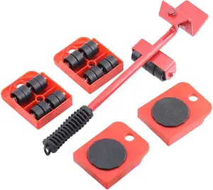 Furniture Lift Mover Tool Set,Furniture Lifter Tool with Lifting Lever & 4 Wheels,Heavy Furniture Moving Sliders Appliance Rollers Heavy Duty Mover Dolly Sliders Tool Furniture Lifter