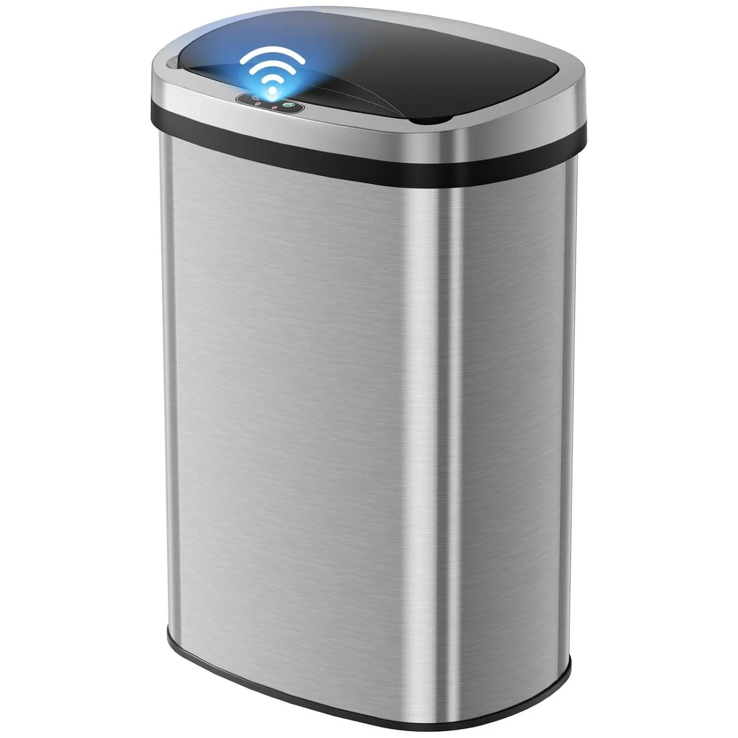 Smart Sensor Trash Can for Office – 13 Gallon Touchless Wastebasket with Motion-Activated Lid, Soft-Close & Odor-Control Stainless Steel, Automatic Garbage Bin for Kitchen, Bathroom, Dorm Room