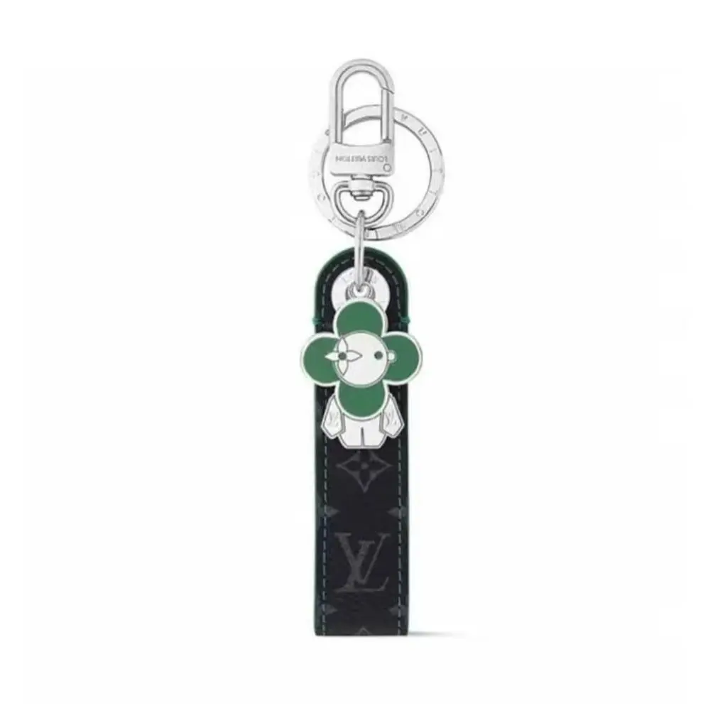 Pre-owned Louis Vuitton Green Vivienne Black Monogram Keychain Bag Charm 2600622