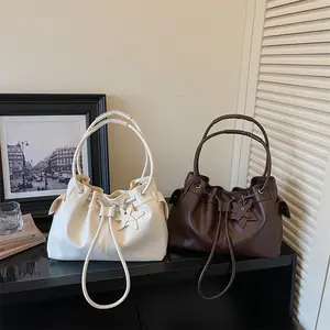 2026 New Design Aesthetic Star Print Backpack Women’s Large Capacity Drawstring Bag Trendy Casual Commuter Pack