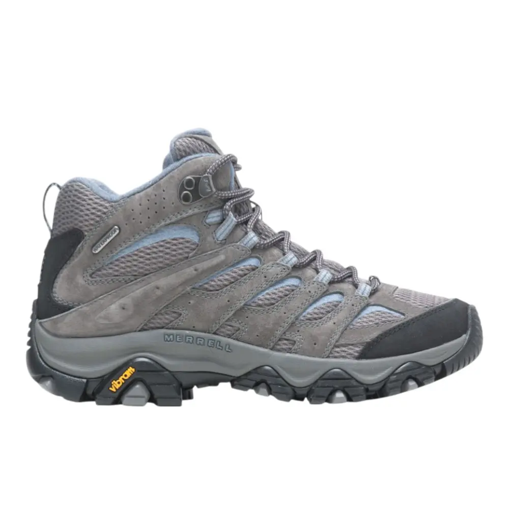 Merrell Womens Moab 3 Mid Lace Up Hiking Hiking Casual Boots Ankle Low Heel 1-2" - Grey Merrell Womens Moab 3 Mid Lace Up Hiking Hiking Casual Boots Ankle Low Heel 1-2" - Grey
