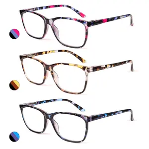 ZOECENT Ladies Reading Glasses Blue Light Blocking Spring Hinge Fashion Pattern Print Eyeglasses for Women