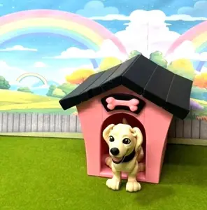 Articulated Labrador Dog with Doghouse, Cute 3D Printed Poseable Animal Toy, Stress Relied Fidget Toy, Custom Pet Gift for Dog Lovers