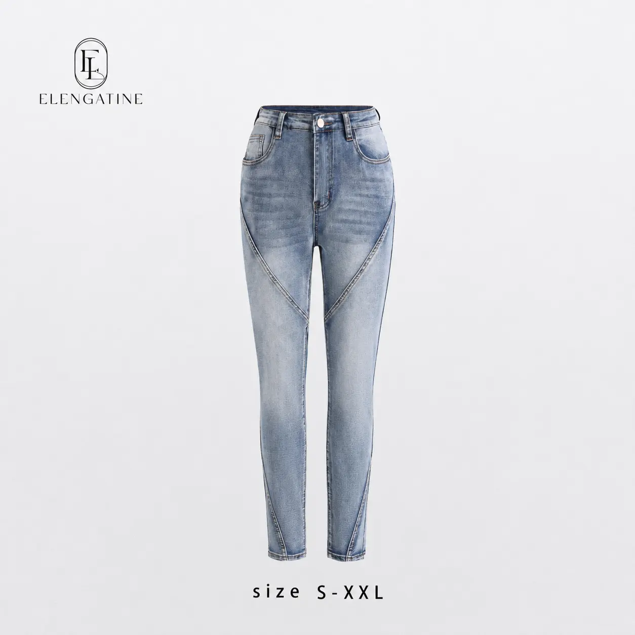 Elengatine Viral Sculpting High Waist Skinny Jeans for Women | Seam-Detail Contour Denim Pants | Tummy Control, Butt Lifting Fit, Stretchy & Comfortable | Snatched Curves, Sleek Silhouette | Perfect for Spring Summer Outfits, Night Out, Street Style