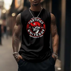 [Viral]  90s Graphic Sleeveless Tank Tops Men Vest Streetwear Outfits Men Vacation Outfits Sleeveless Shirt