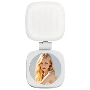 Mini Magnetic Selfie Fill Light - 3 Color Modes, Adjustable Brightness,for Mobile Phones & Computers