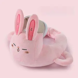 Soft Wool Nursing Pillow - Cartoon Cat-Shaped Hands-Free Bottle Holder, Self-Supporting Feeding Pad for Newborn Breastfeeding & Bottle Feeding