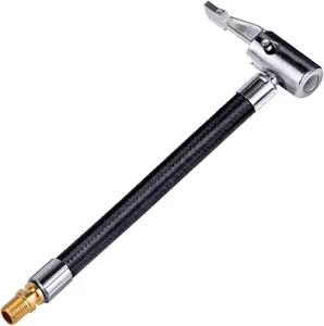 Tire Inflator Hose Adapter for Twist On Convert to Lock On Connection, with  Metal Lock On Air Chuck and Air Hose and Tire Schrader Valve Fine Thread