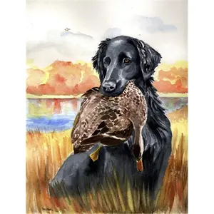 Carolines Treasures  11 x 15 in. Flat Coated Retriever Flag Garden Size