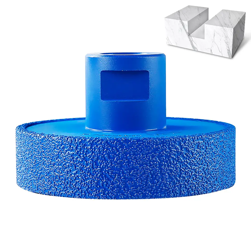 LOZLIN Diamond Flat Grinding Wheel - Stone Grooving Tool for Marble, Quartz & Countertops - 5/8-11 Angle Grinder Mounted Vanity & Basin Fabrication Ki